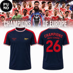 Arsenal FC Champions UEFA League 2026 Hoodie T-Shirt