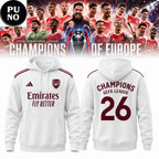 Arsenal FC Champions UEFA League 2026 Hoodie T-Shirt