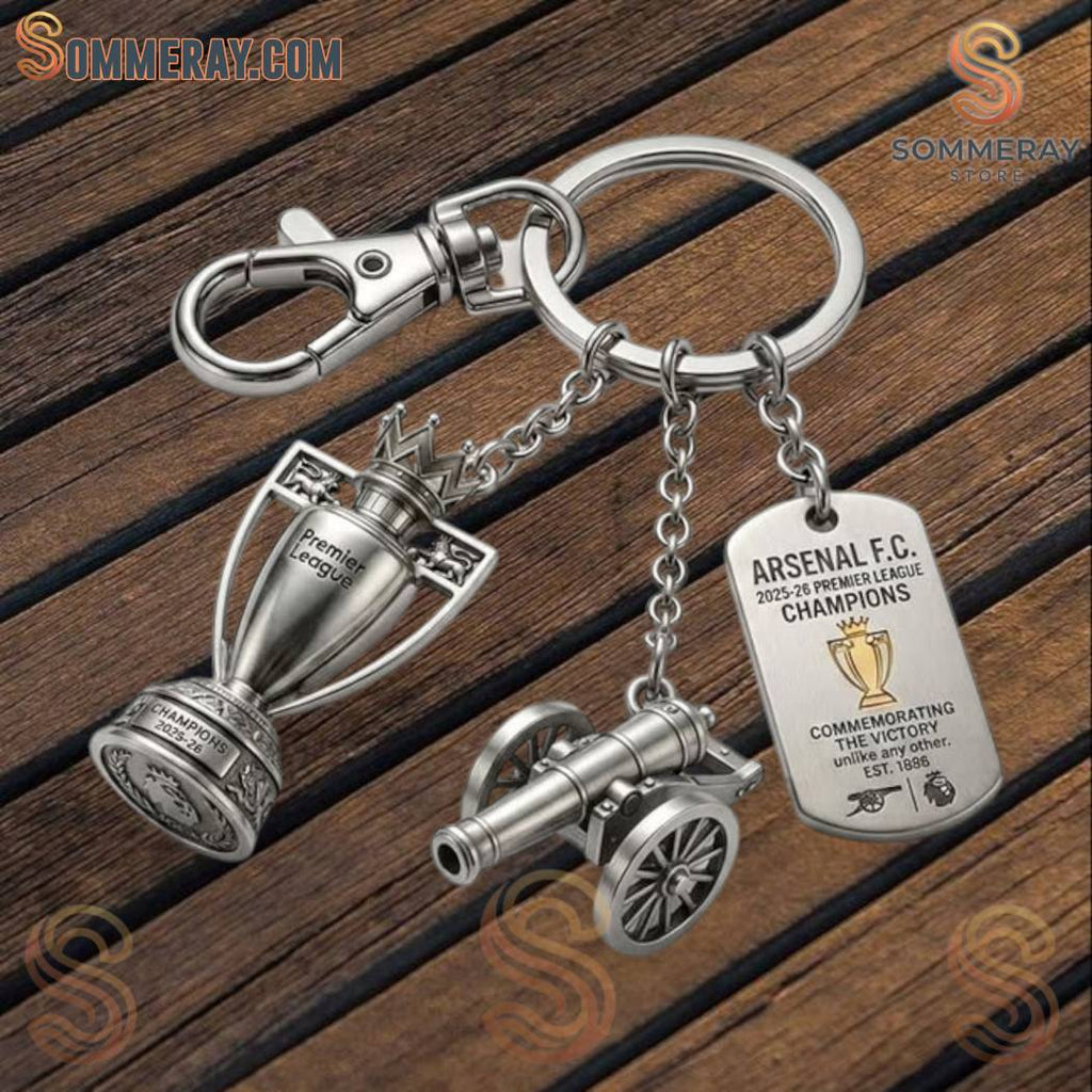 Arsenal FC Premier League Champions 2025-26 Keychain