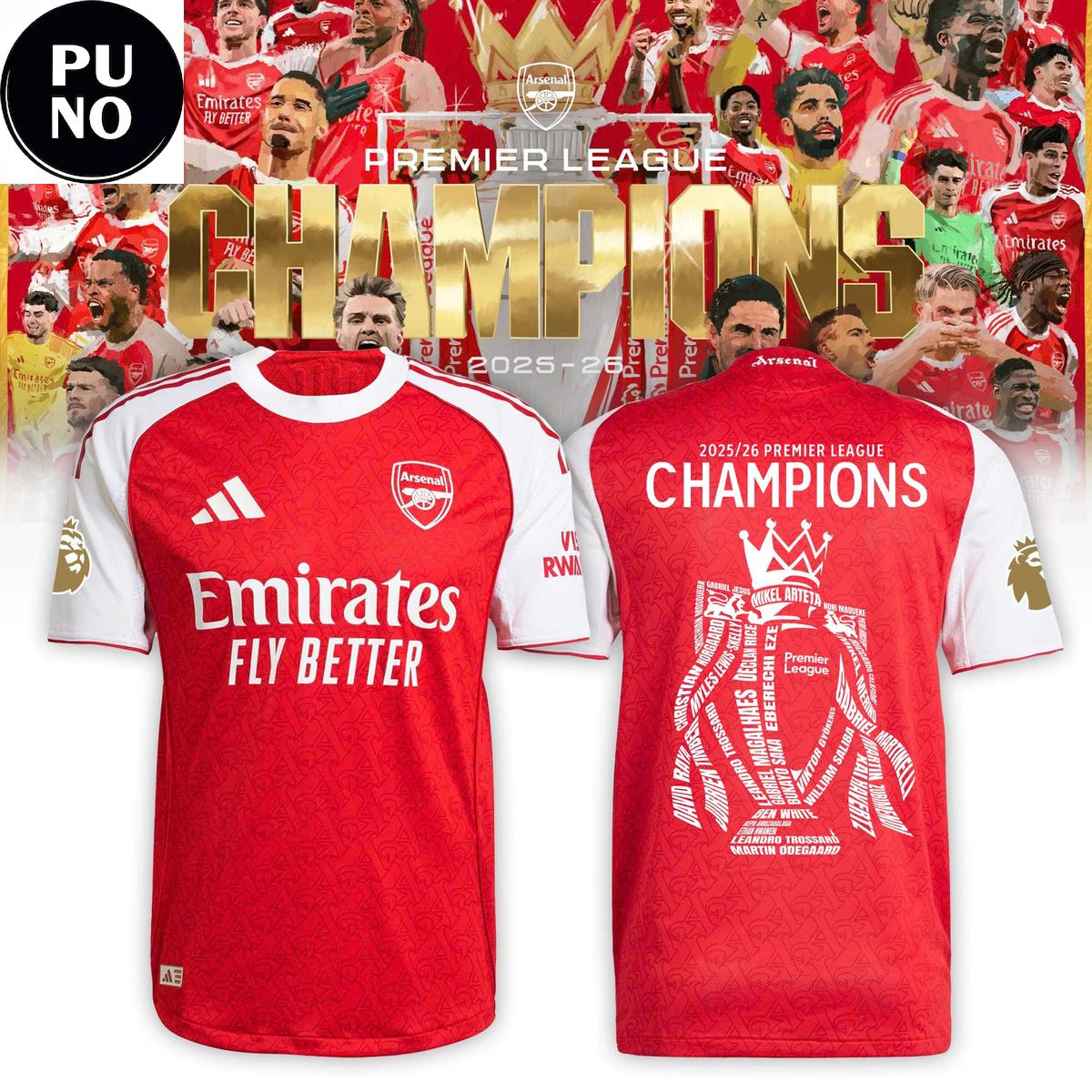 Arsenal FC Premier League Champions 2026 T-Shirt