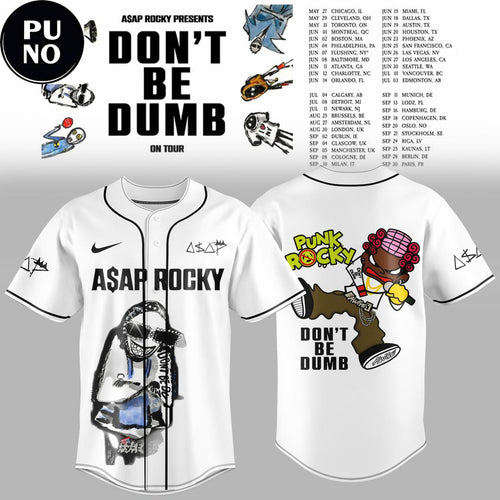 Asap Rocky Don’t Be Dumb Tour 2026 Baseball Jersey