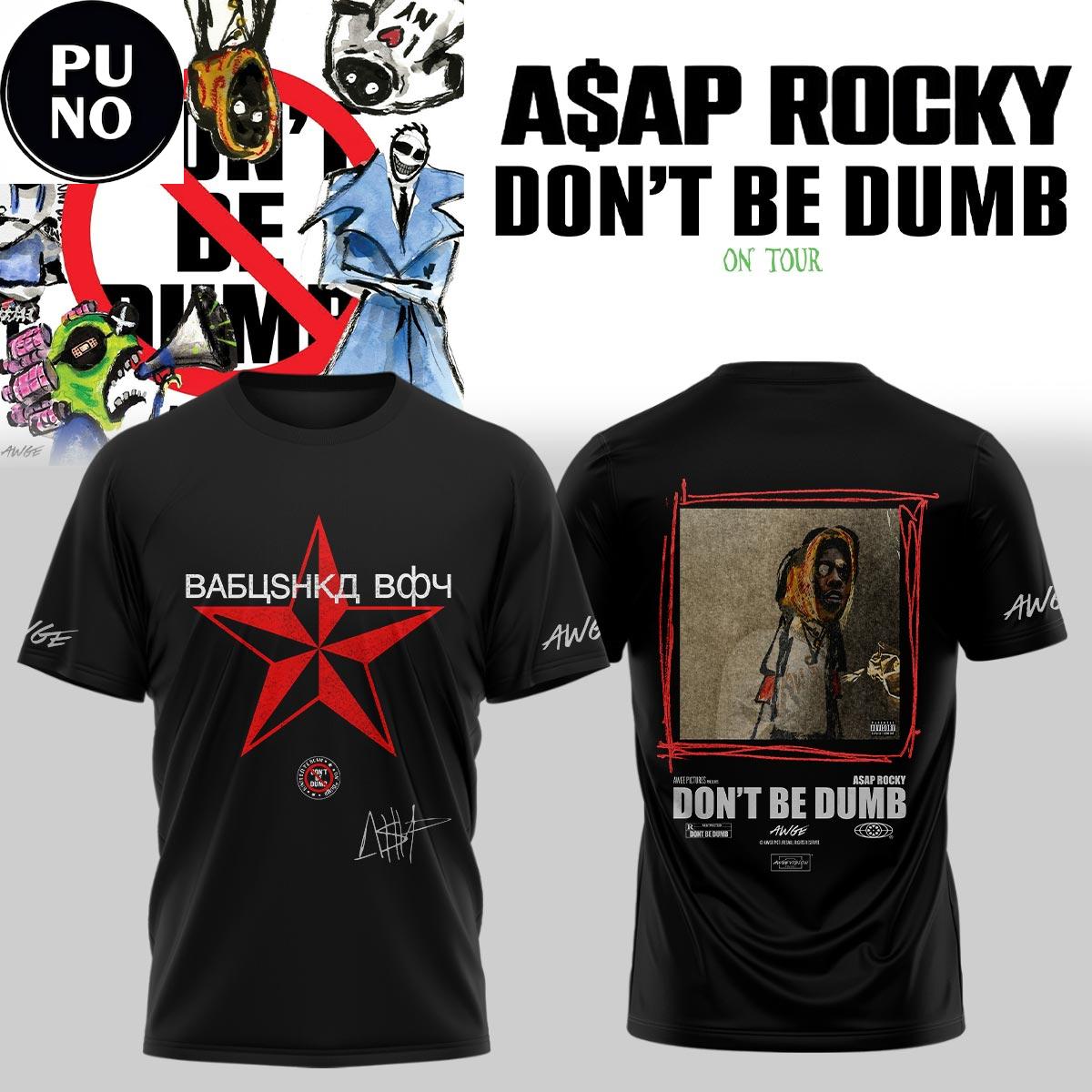 Asap Rocky Don’t Be Dumb World Tour 2026 Hoodie T-Shirt