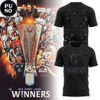 Aston Villa FC Winners UEFA Europa League 2026 All Black Hoodie T-Shirt