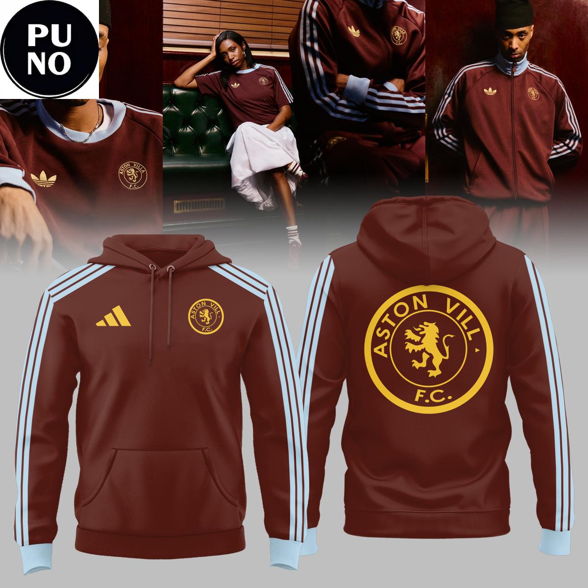 Aston Villa x Adidas 2026 New Look Hoodie T-Shirt