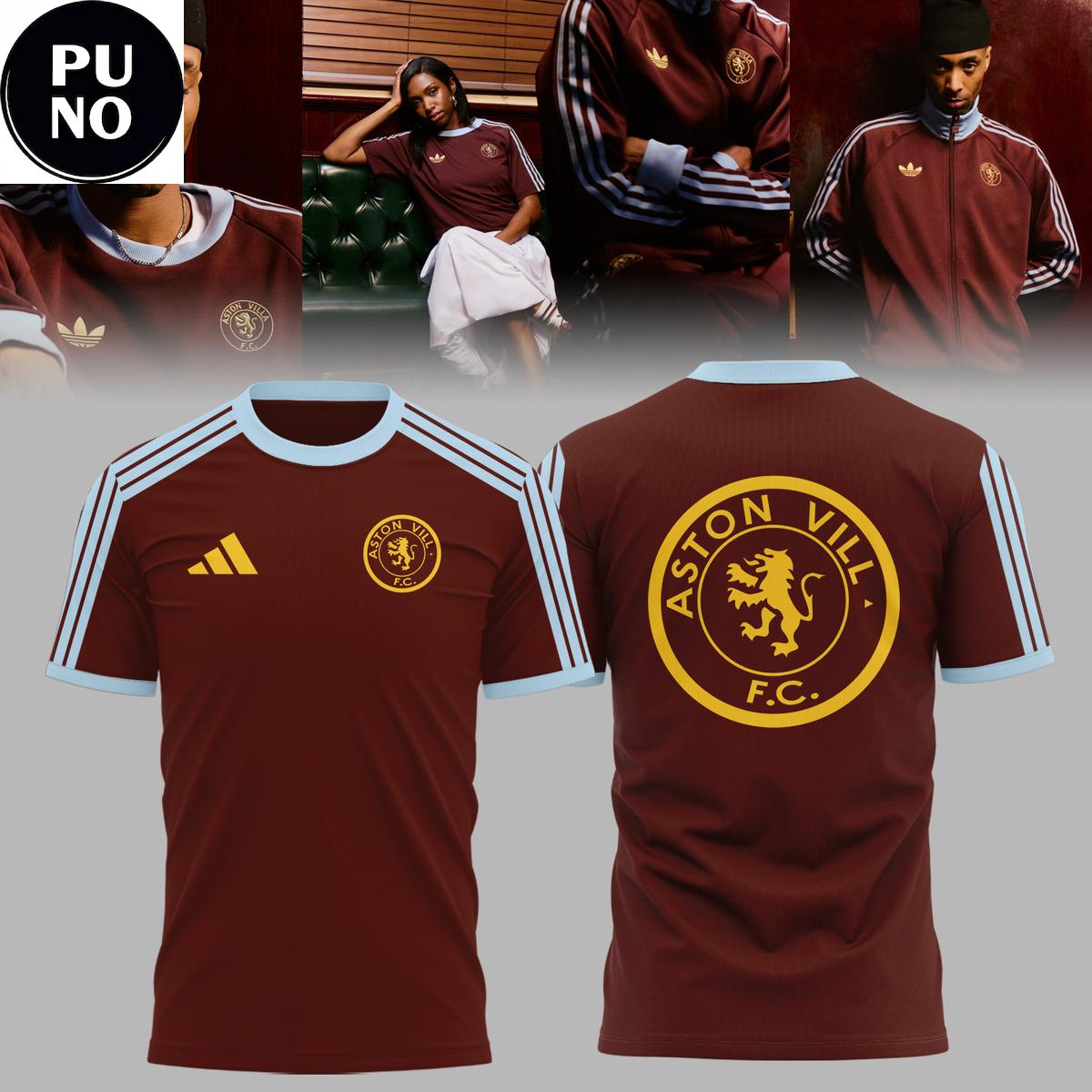 Aston Villa x Adidas 2026 New Look Hoodie T-Shirt