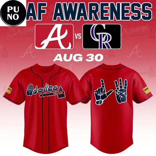Atlanta Braves Deaf Awareness Night 2026 Baseball Jersey