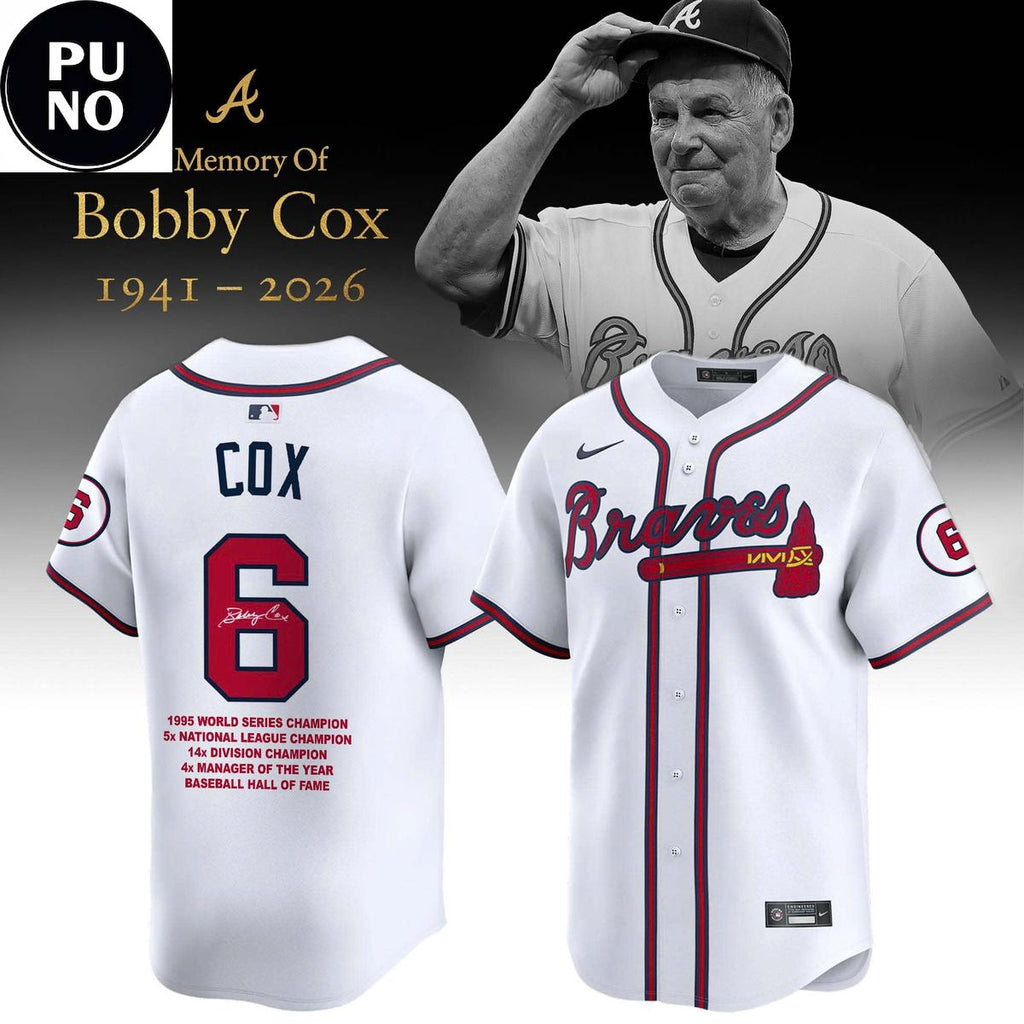 Atlanta Braves Legendary Baseball Manager Bobby Cox 1941-2026 Baseball Jersey
