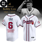 Atlanta Braves Legendary Baseball Manager Bobby Cox 1941-2026 Baseball Jersey