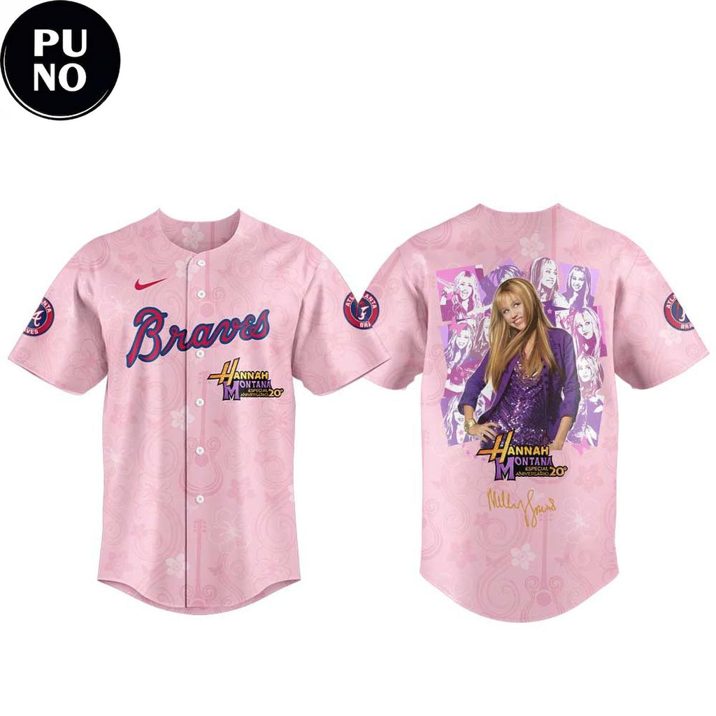Atlanta Braves x Miley Cyrus Hannah Montana 20th Anniversary 2026 Baseball Jersey