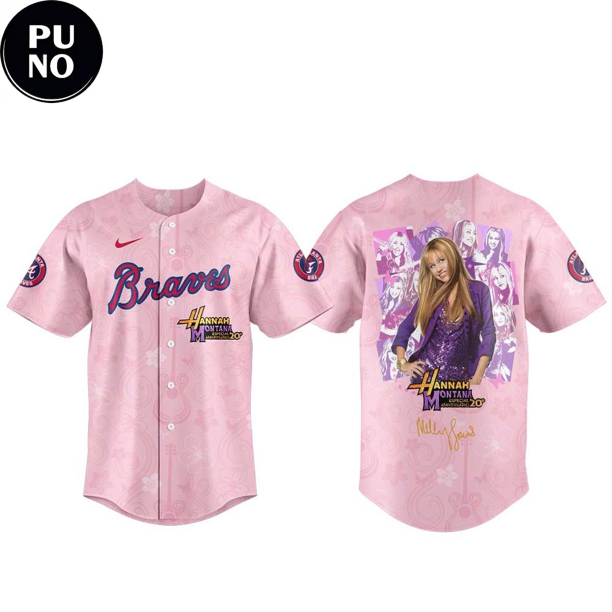 Atlanta Braves x Miley Cyrus Hannah Montana 20th Anniversary 2026 Baseball Jersey