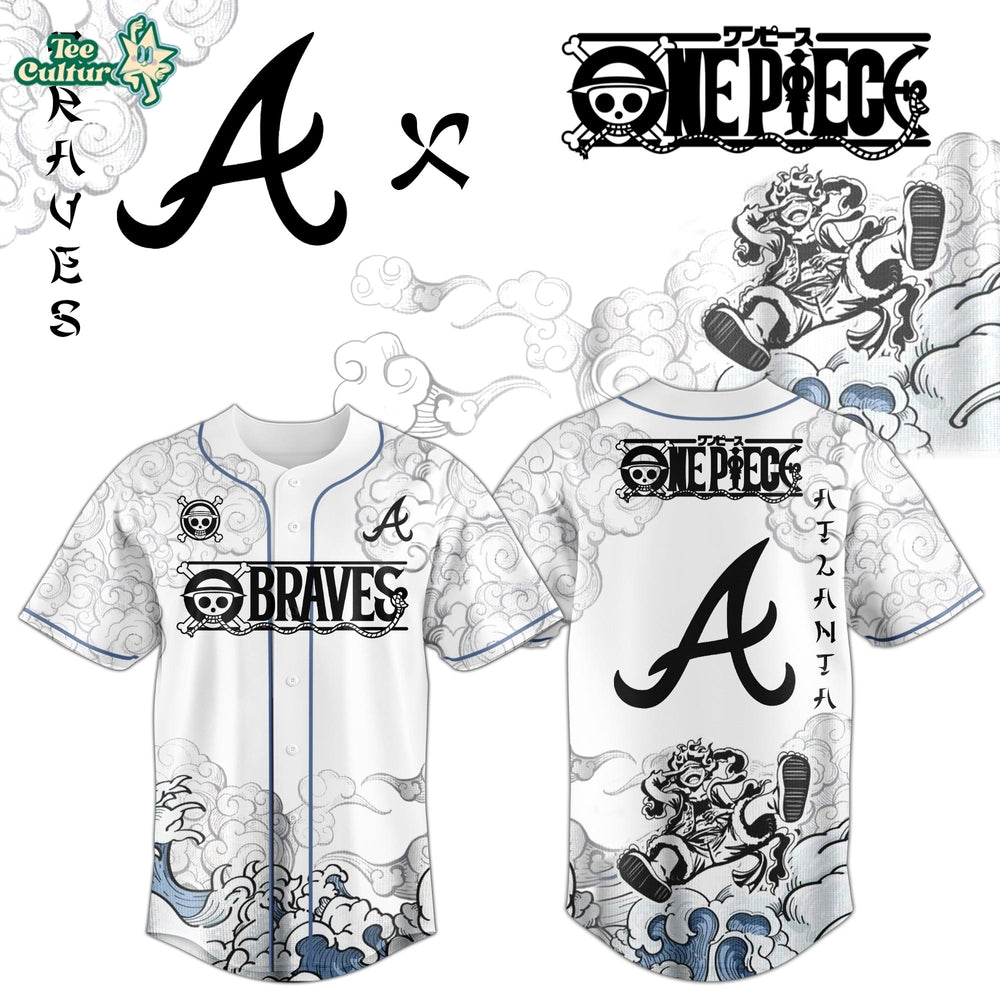 Atlanta Braves x One Piece Jersey 2026 Luffy Gear 5