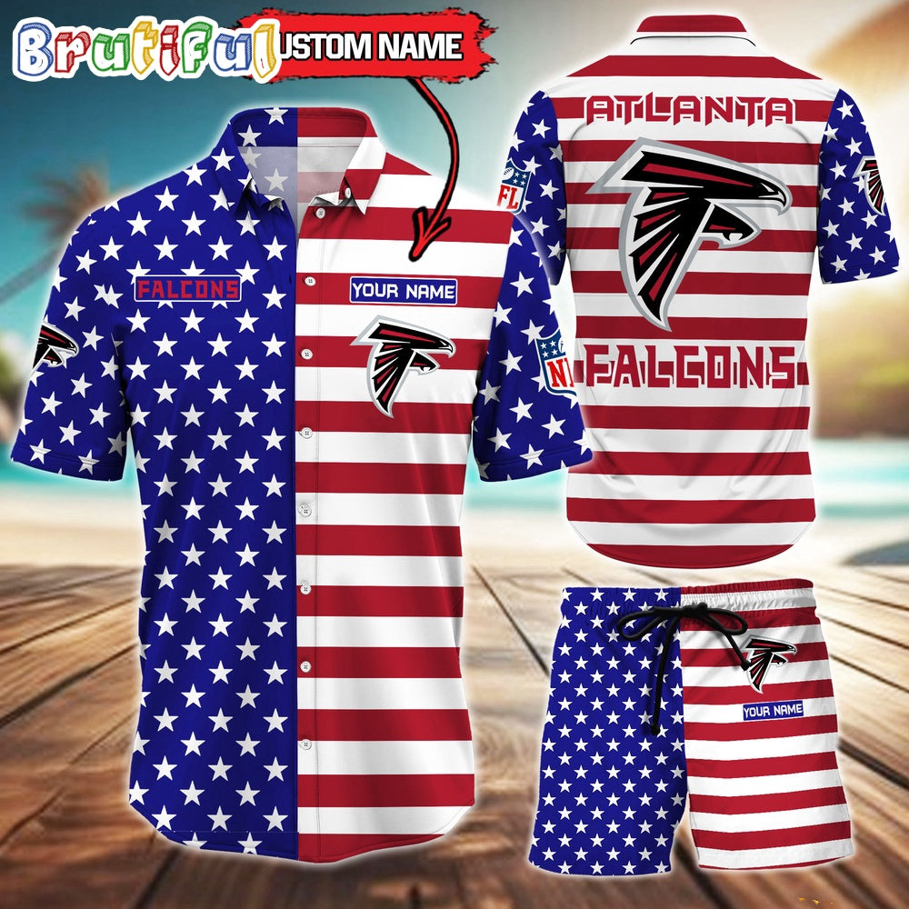 Atlanta Falcons American Flag Hawaii Shirt
