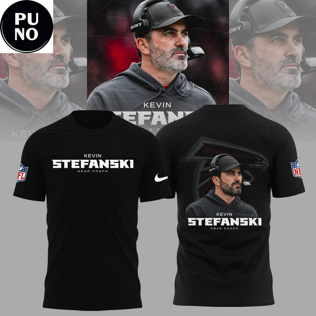 Atlanta Falcons Coach Kevin Stefanski 2026 Black Hoodie T-Shirt