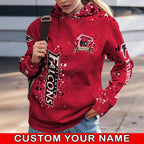 Custom NFL Atlanta Falcons Hoodie Leggings Rock Paper Scissors Throat Punch I Win Hoodie