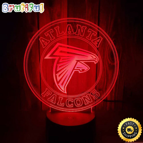 Atlanta Falcons Night Light 3D Illusion LED Lamp Football