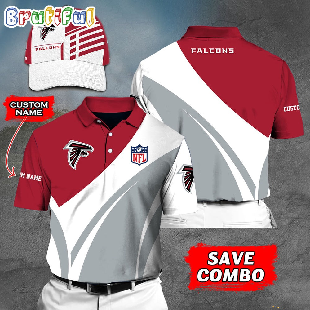 Atlanta Falcons Polo Shirt Custom Name Football Polo Shirts