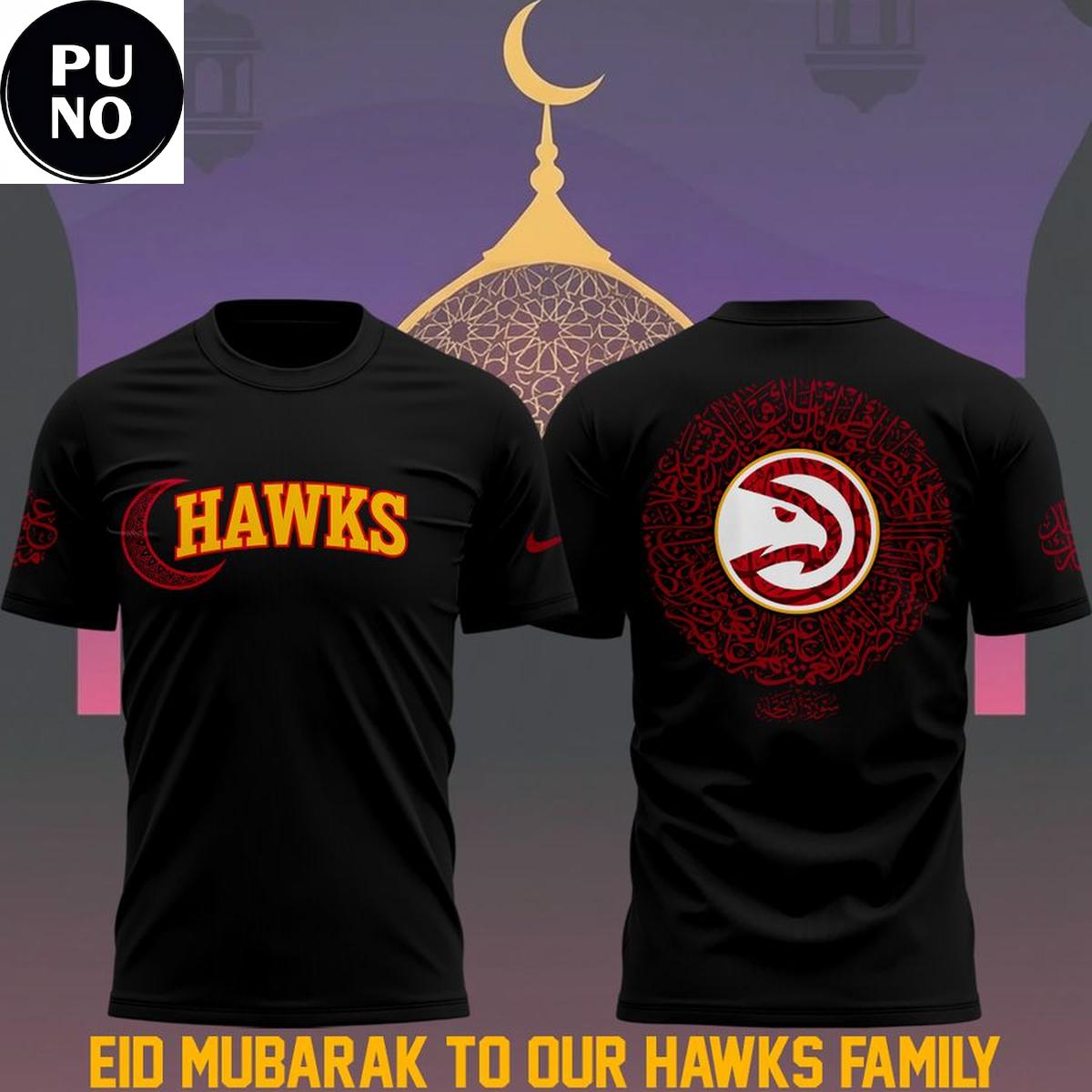 Atlanta Hawks Eid Mubarak Our Hawks Family 2026 Hoodie T-Shirt