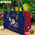 Atlanta Braves Mickey Women Leather Hand Bag