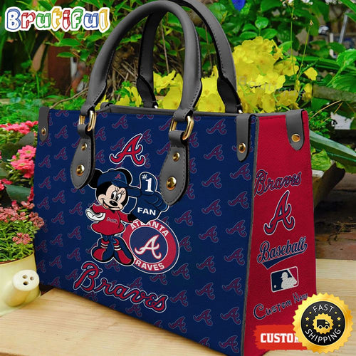 Atlanta Braves Minnie Women Leather Hand Bag