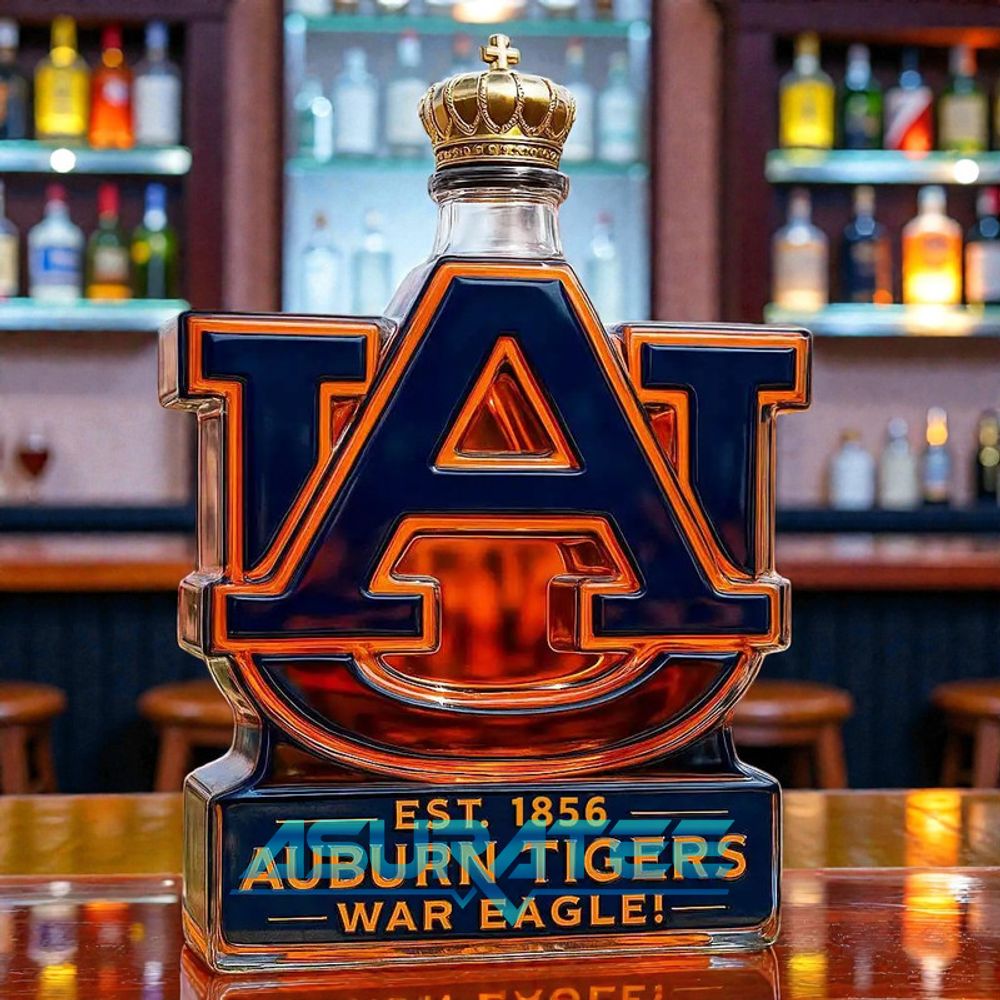 Auburn Tigers Limited Edition Whiskey Bottle