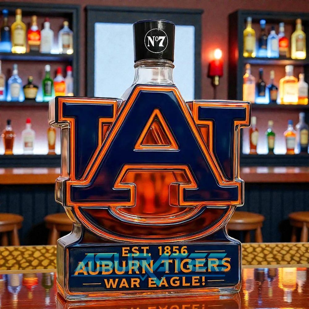 Auburn Tigers Limited Edition Whiskey Bottle