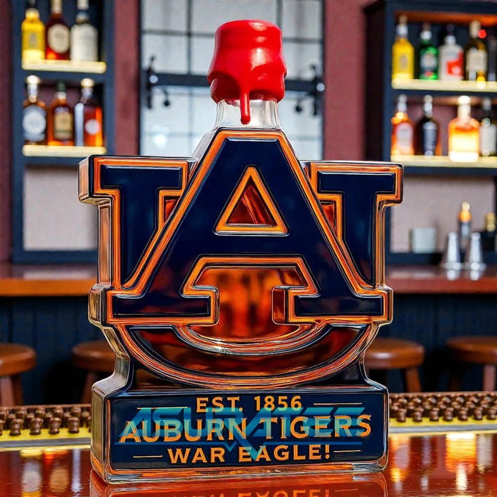 Auburn Tigers Limited Edition Whiskey Bottle