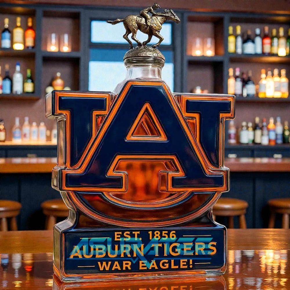 Auburn Tigers Limited Edition Whiskey Bottle