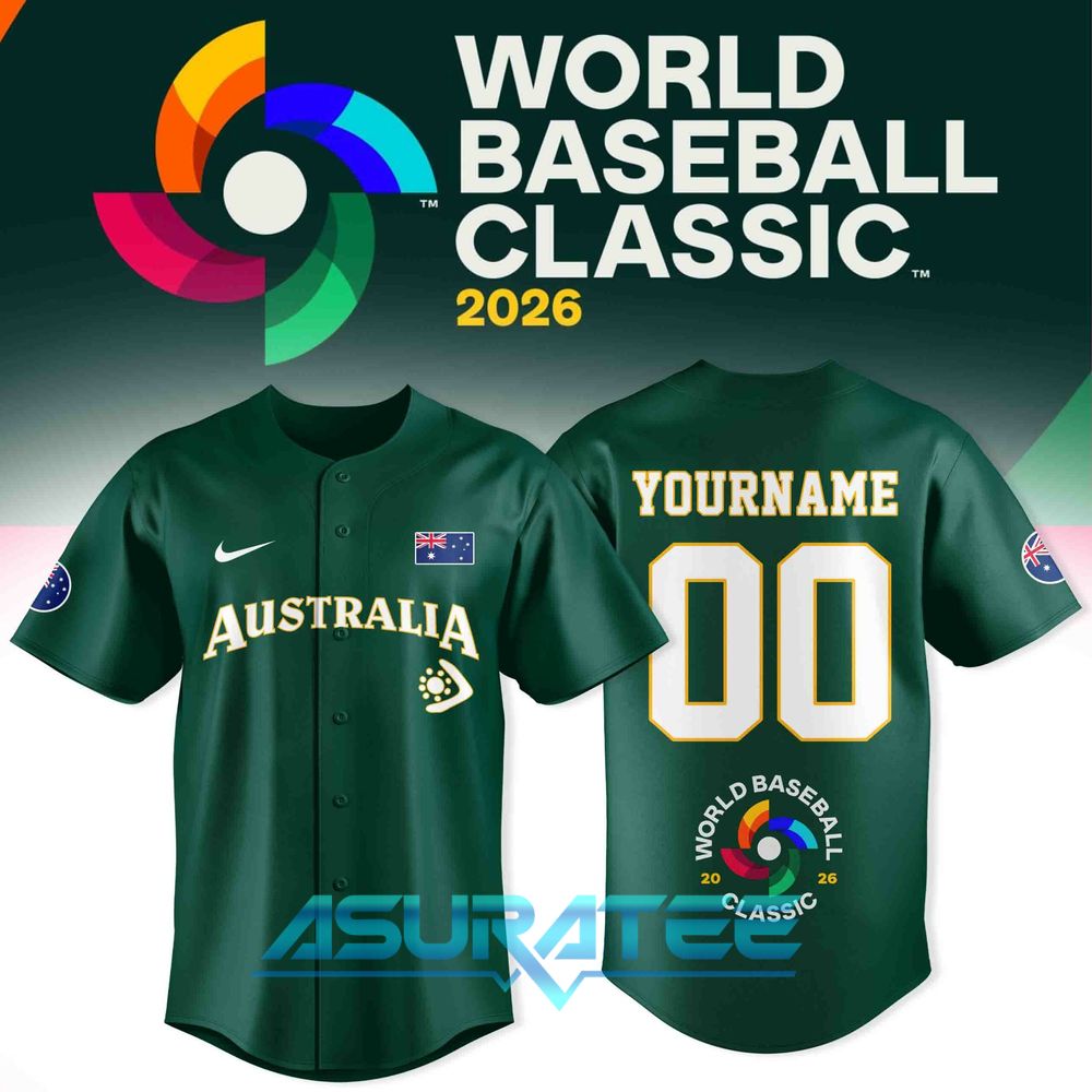 Australia Baseball 2026 World Baseball Classic Green Jersey