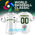 Australia Baseball 2026 World Baseball Classic White Jersey