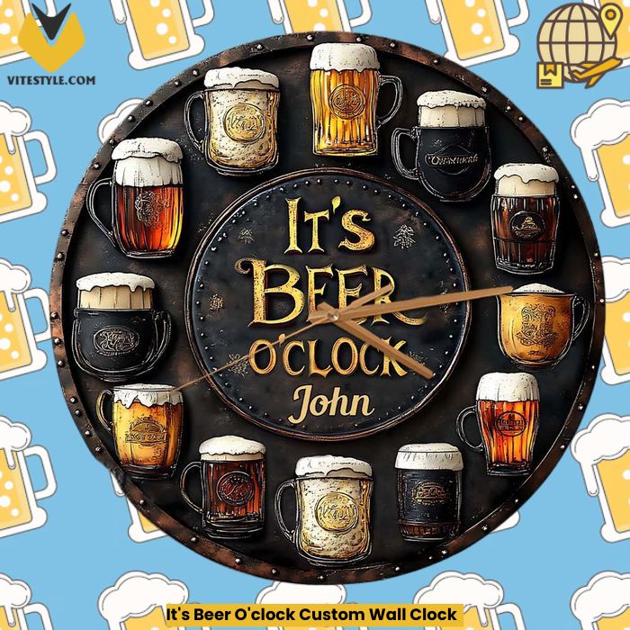 Beer O’clock Custom Wall Clock New Release