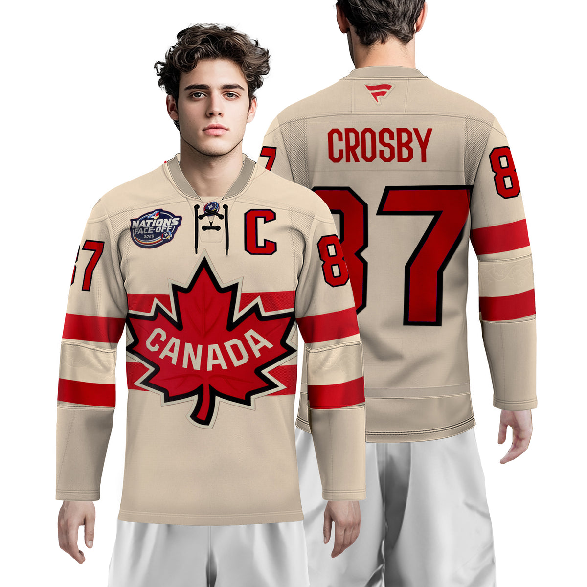 BEST Sidney Crosby Canada 4 Nation Face off Champion Hockey Jersey