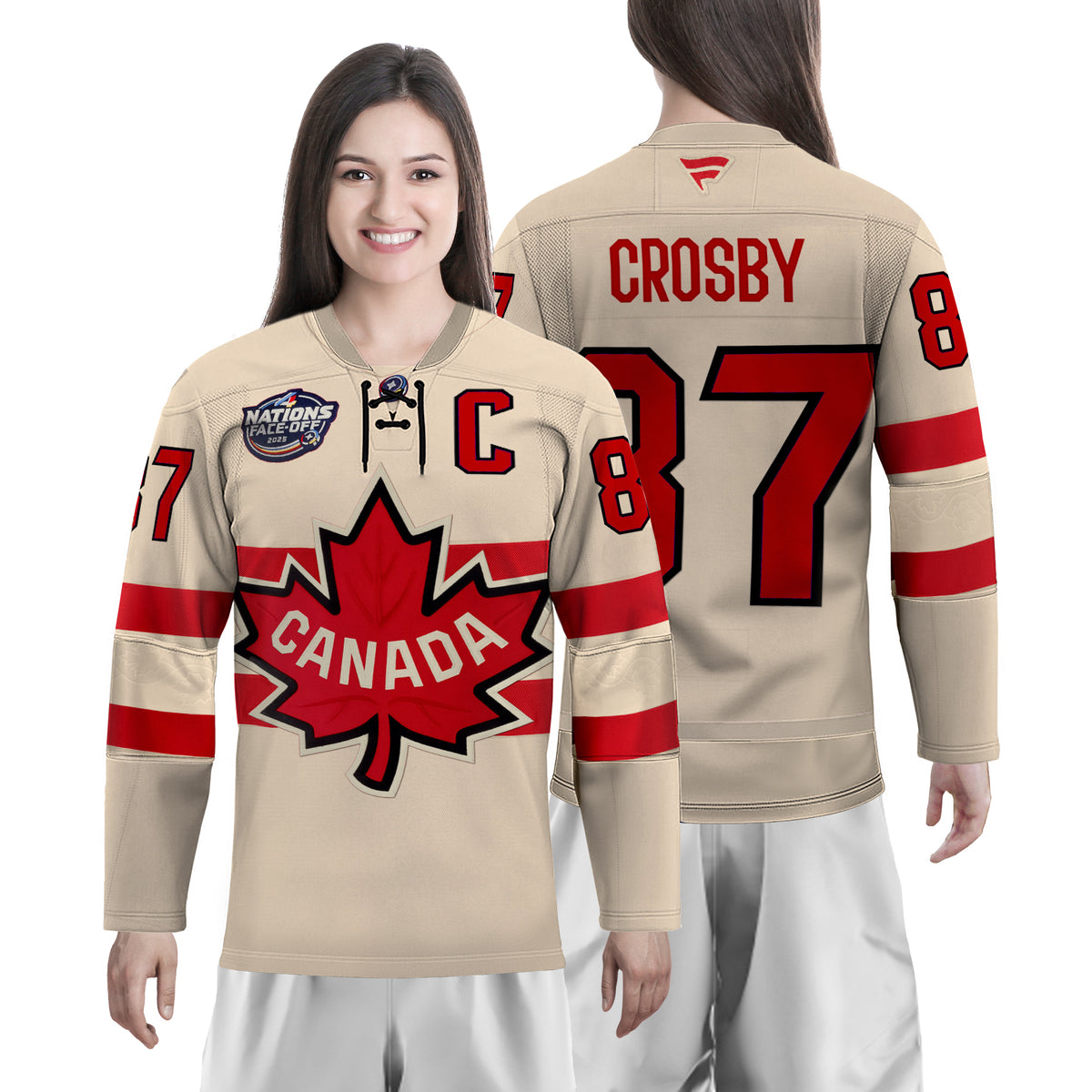 BEST Sidney Crosby Canada 4 Nation Face off Champion Hockey Jersey