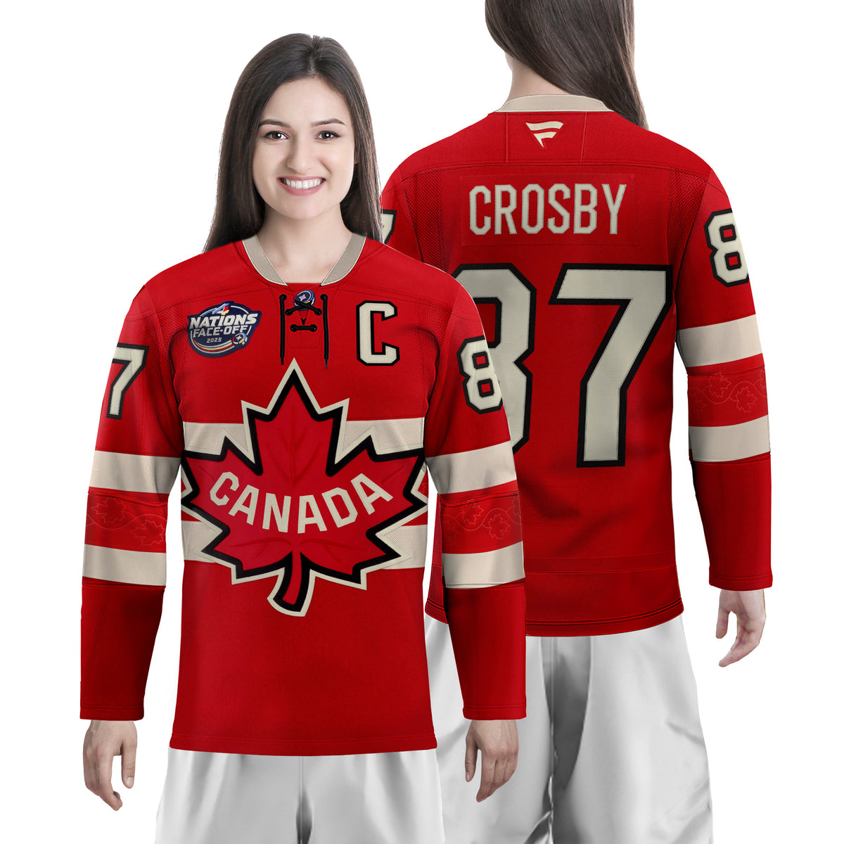 BEST Sidney Crosby Canada 4 Nation Face off Champion Hockey Jersey