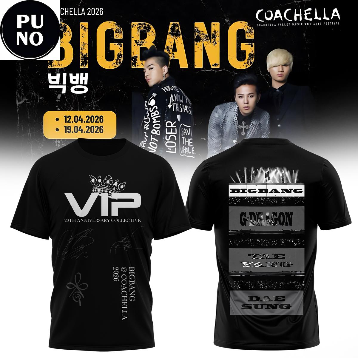 Bigbang The Kings Return Coachella 2026 Hoodie T-Shirt