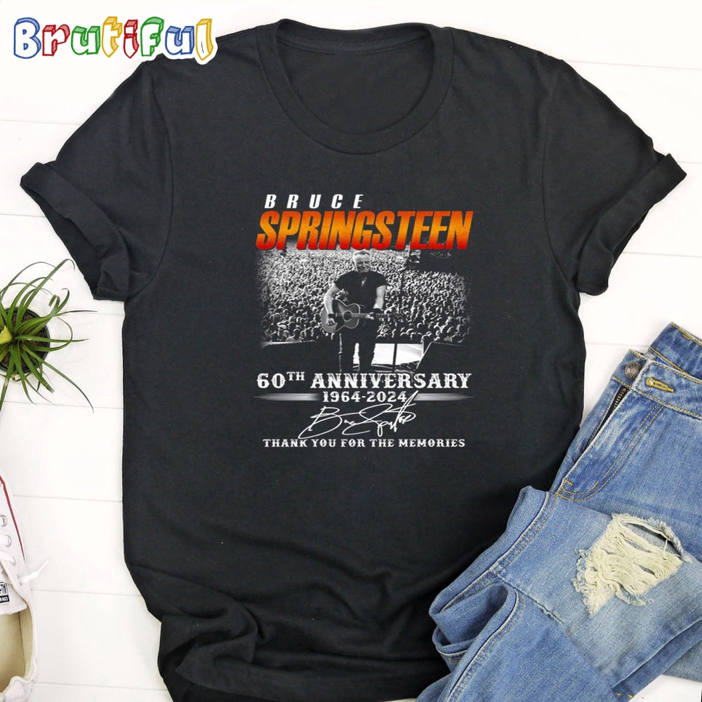 Bruce Springsteen 60 Years Of 1964-2024 Thank You For The Memories T-Shirt