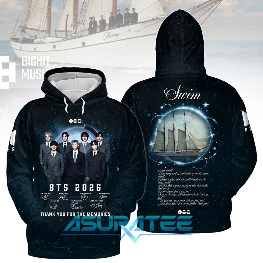 BTS 2026 Swim Thank You For The Memories Hoodie