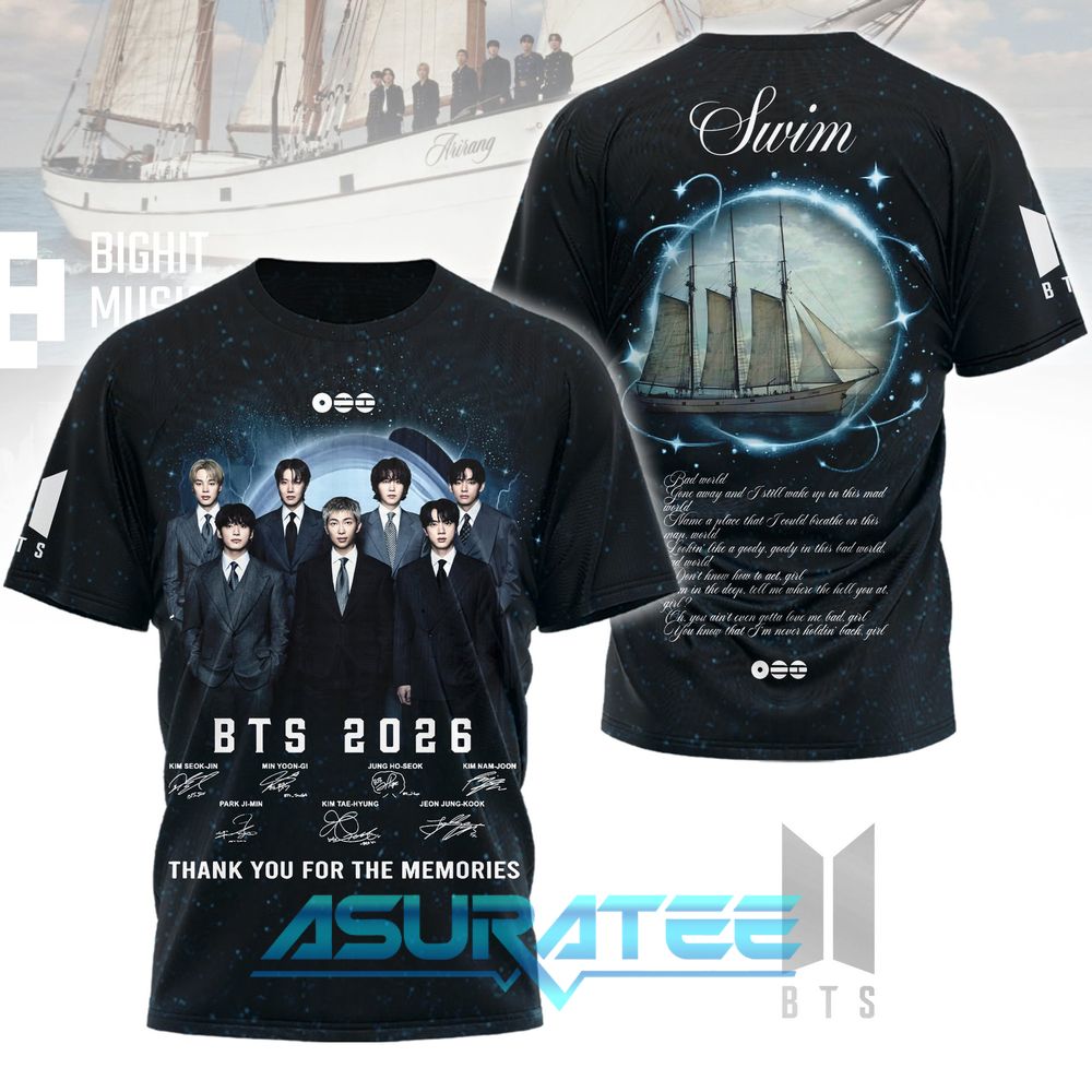 BTS 2026 Swim Thank You For The Memories Shirt