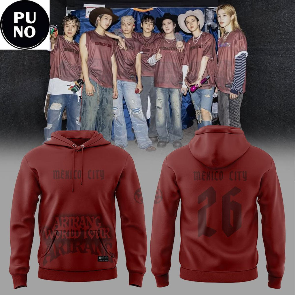 BTS Arirang World Tour 2026 Mexico City Hoodie T-Shirt