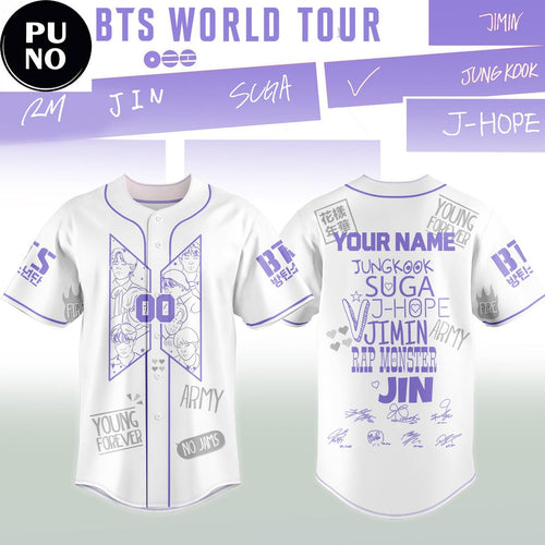 BTS Comeback & World Tour 2026 Personalized Baseball Jersey