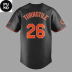 Baltimore Orioles 2026 Turnstile Night Personalized Baseball Jersey