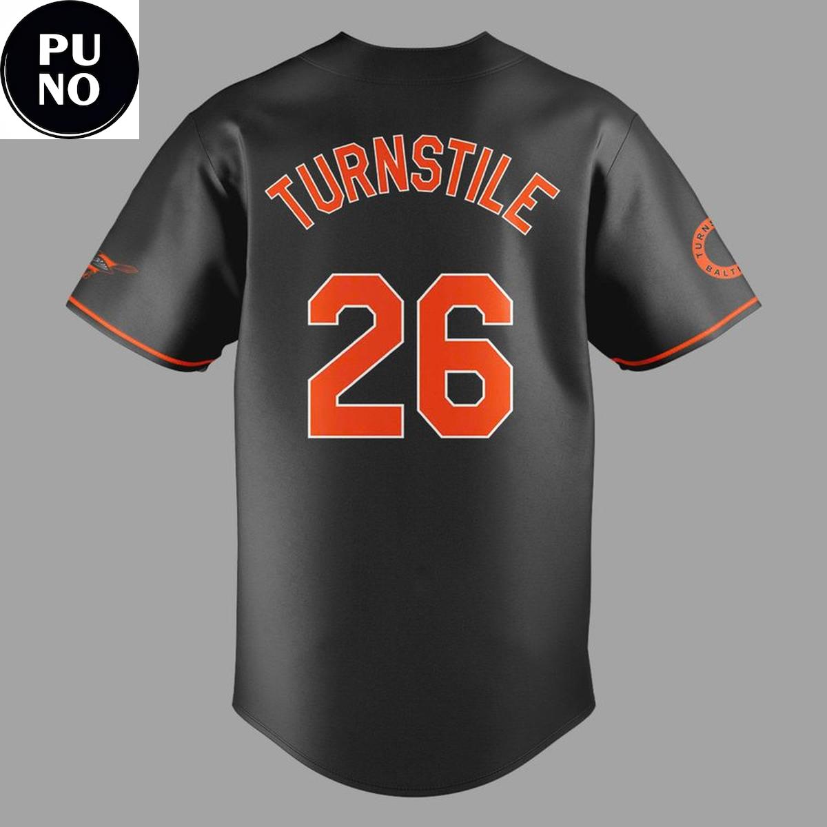 Baltimore Orioles 2026 Turnstile Night Personalized Baseball Jersey