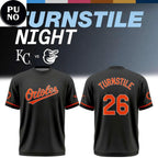 Baltimore Orioles 2026 Turnstile Night Personalized T-Shirt