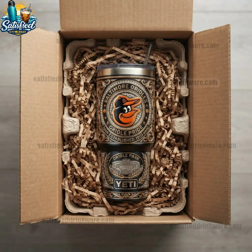 Baltimore Orioles 40oz Classic Baseball With Handle Tumbler