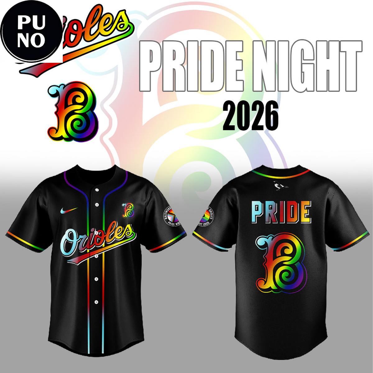 Baltimore Orioles Celebration Pride Night 2026 Baseball Jersey