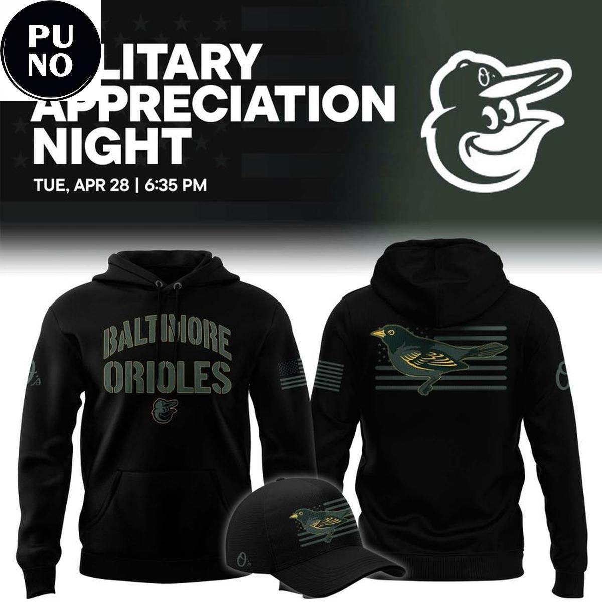 Baltimore Orioles Military Appreciation Night 2026 Hoodie T-Shirt