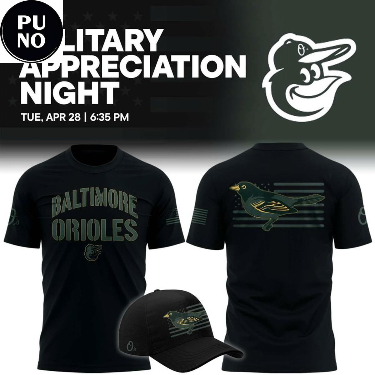 Baltimore Orioles Military Appreciation Night 2026 Hoodie T-Shirt