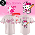 Baltimore Orioles x Hello Kitty Night 2026 Personalized Baseball Jersey