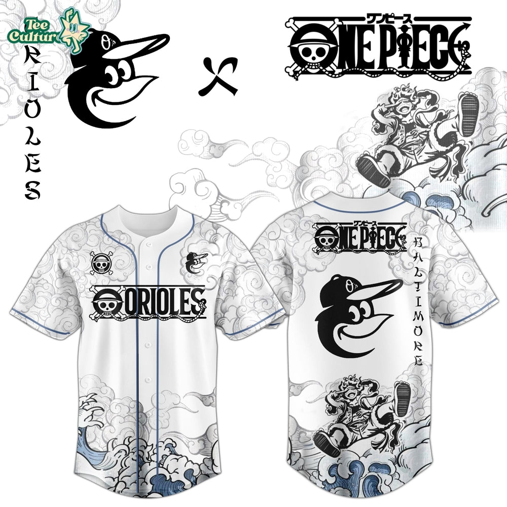 Baltimore Orioles x One Piece Jersey 2026 Luffy Gear 5