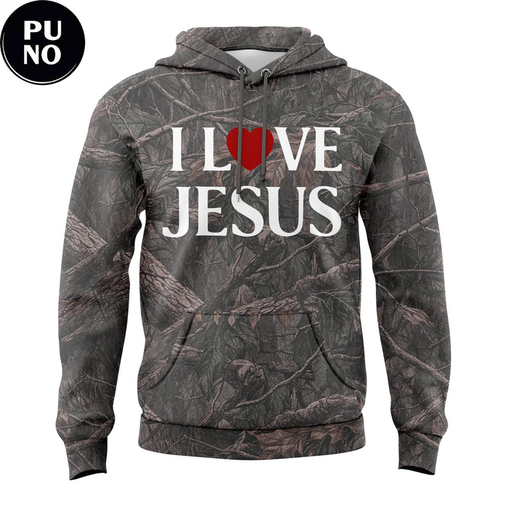 Baltimore Ravens 2026 I Love Jesus Forest Camo Hoodie T-Shirt