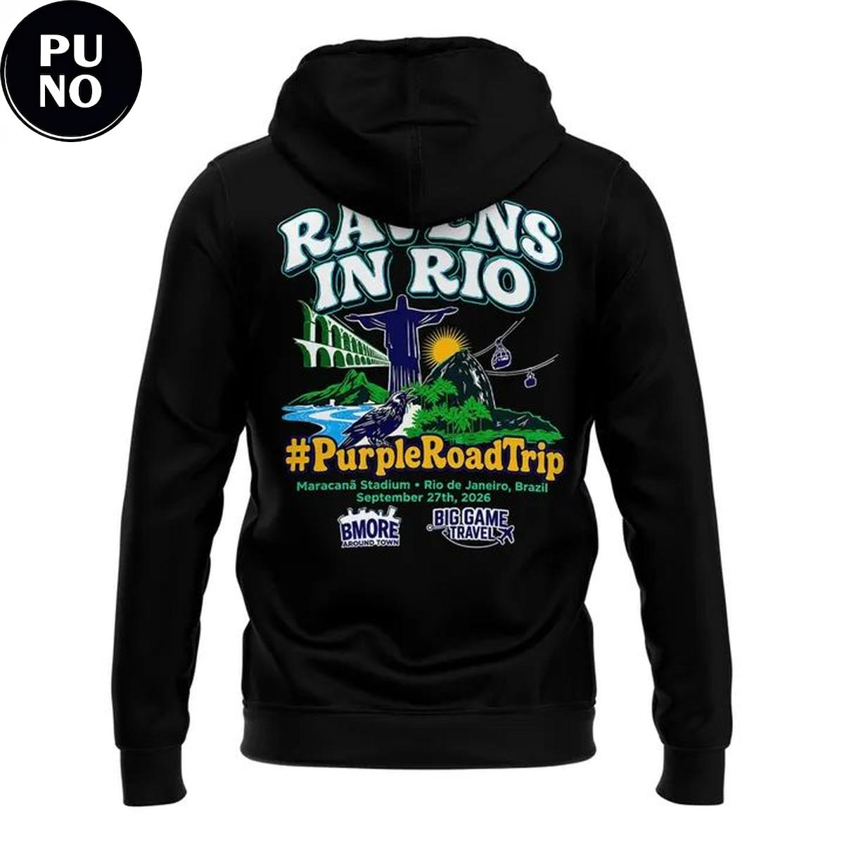 Baltimore Ravens 2026 NFL Rio De Janeiro Game Hoodie T-Shirt